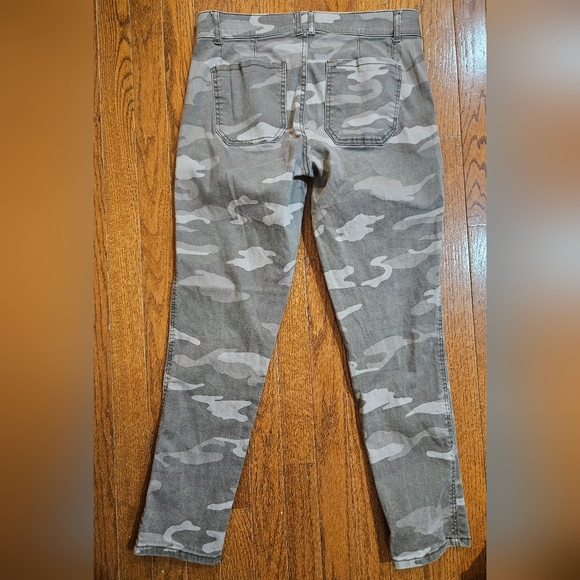Democracy Pants Womens Size 6 Gray Camo Skinny Ab Technology Elastic Waist - Picture 7 of 7